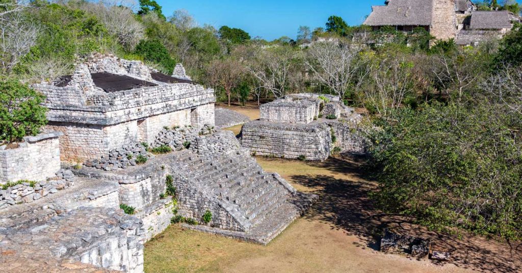 PLano de algunas edificaciones de las ruinas Ek Balam.