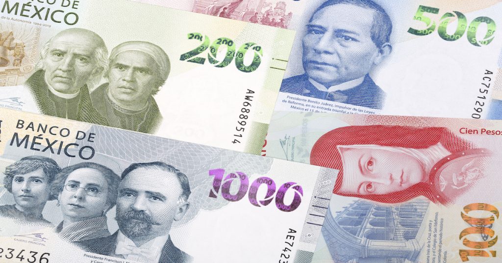 Billetes de pesos mexicanos