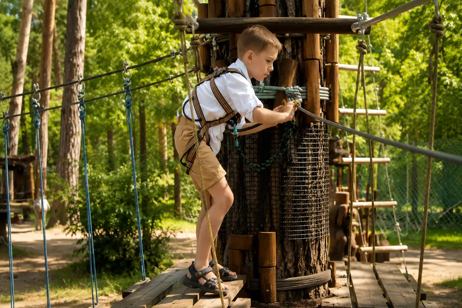 Niños escalando en Scape Park